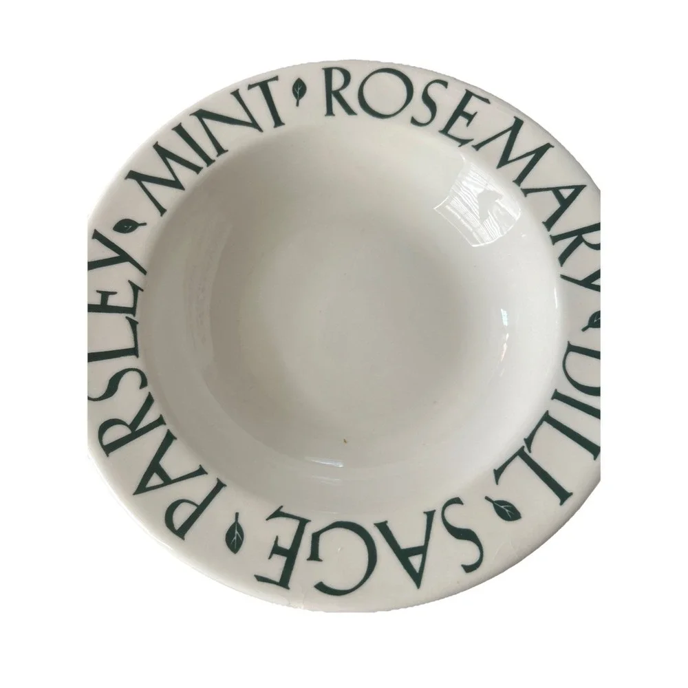 Set Of 4 Pier 1 herbs soup bowl sage parsley mint rosemary Dill